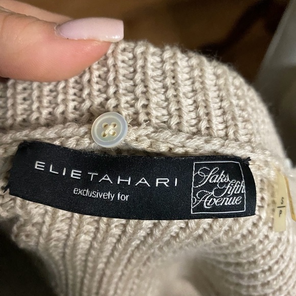 Elie Tahari for Saks Fifth Avenue Merino Wool Cardigan - Picture 4 of 7